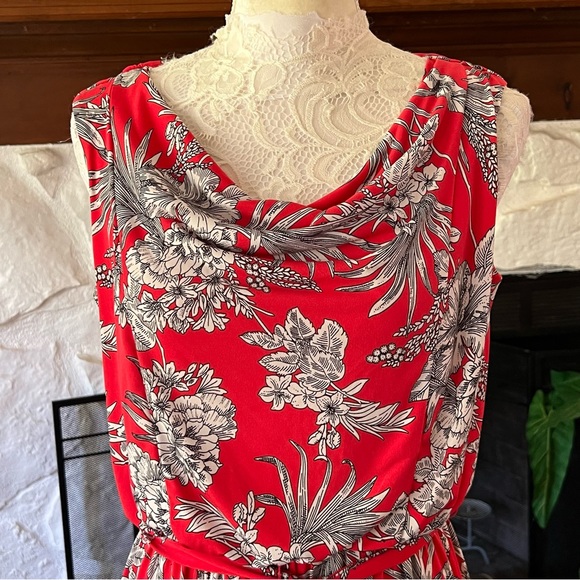 Enfocus Studio orange print sleeveless dress size 8 - Picture 2 of 10